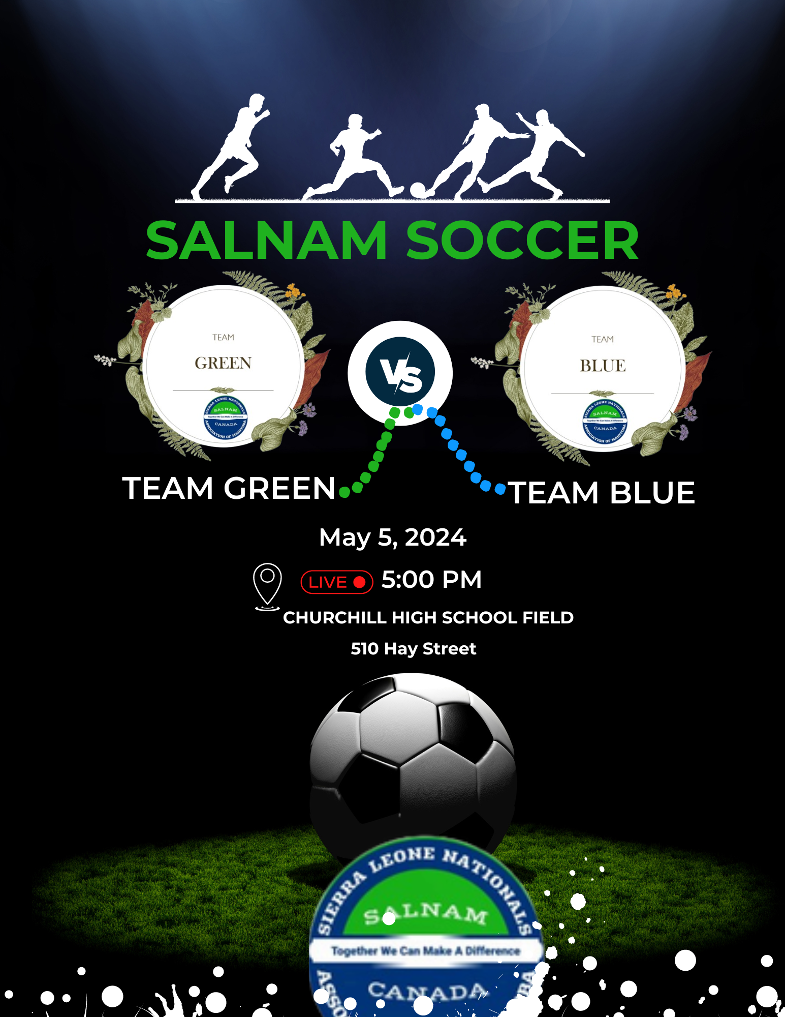 SALNAM SOCCER 5:00PM @ 510 Hay Street