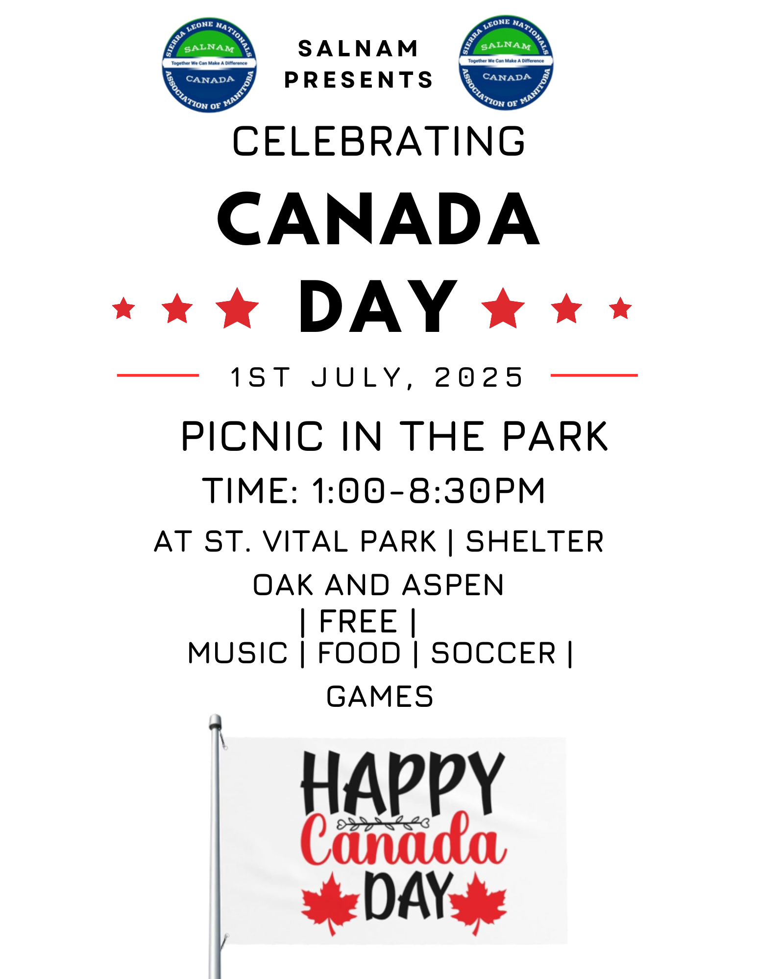 SALNAM Canada Day Picnic in The Park